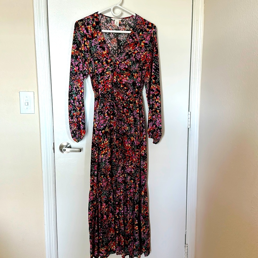 HM Maxi Black Floral Dress